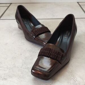 Sesto Meucci Shoes, Size 8.5M, Wedge Loafer Stlye, Bronze Brown, Leather,‎ NEW!